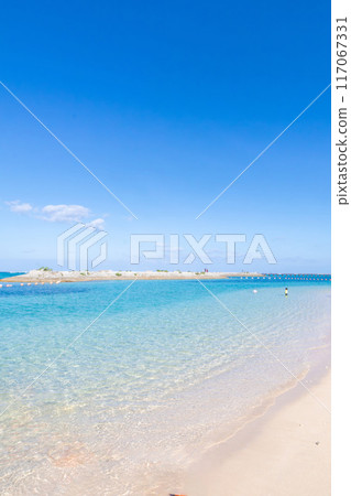 Okinawa's beautiful sandy beaches. Marriott, foreign luxury hotel, Sheraton Okinawa 117067331