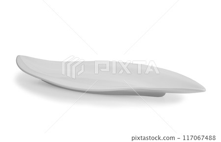 Empty plate isolated on a white background. 117067488