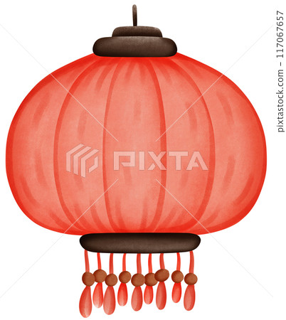 red round paper lantern 117067657