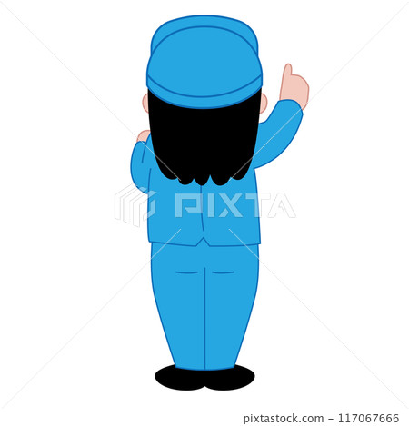 Vector illustration of a worker at work Vector illustration of a worker at work 117067666