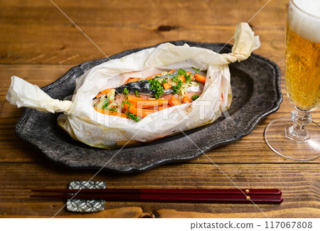 香草包裹鮭魚 香草包裹鮭魚 117067808