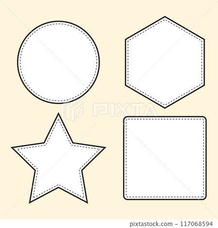 Simple and geometric frames line for element, label and illustration 117068594