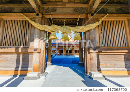 Aso Shrine in summer, Aso City, Kumamoto Prefecture Aso Shrine in summer, Aso City, Kumamoto Prefecture 117068700