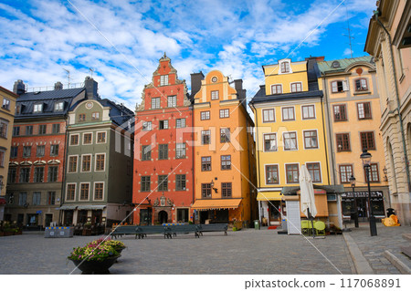 The main square in Gamla Stan, the old town of Stockholm, Sweden 117068891
