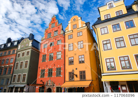 The main square in Gamla Stan, the old town of Stockholm, Sweden 117068896