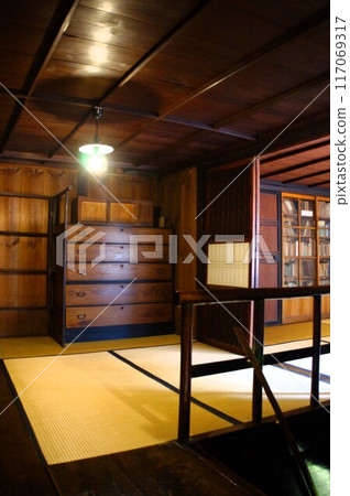 Bitchu Fukiya Townscape: Fukiya Furusato Village (former Katayama family residence), Japanese-style room on the second floor 117069317