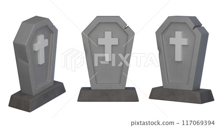halloween grave stone tomb 3D graphic 117069394