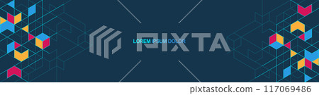 Creative idea of modern design with abstract geometric background. Minimalistic vector texture with polygonal pattern. 117069486