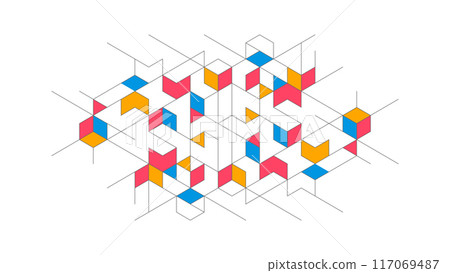 Creative idea of modern design with abstract geometric background. Minimalistic vector texture with polygonal pattern. Creative idea of modern design with abstract geometric background. Minimalistic vector texture with polygonal pattern. 117069487