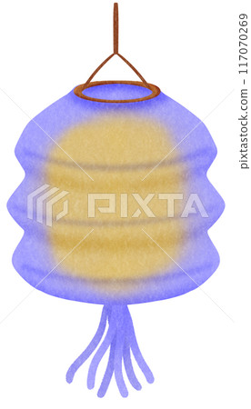 purple cylindrical paper lantern 117070269