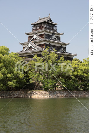 廣島城在清新的綠樹映襯下格外引人注目 117071065
