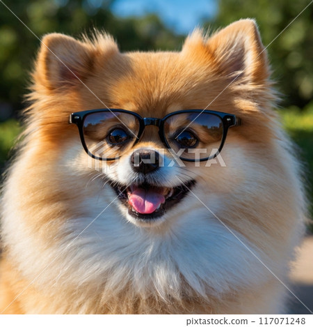 戴眼鏡的博美犬 戴眼鏡的博美犬 117071248