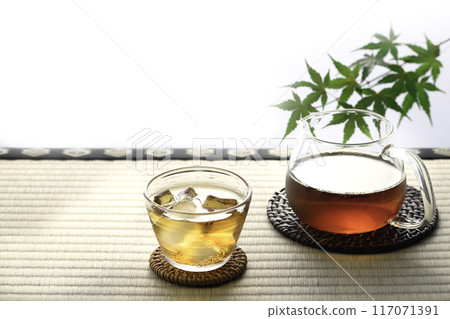 Classic summer drink: cold barley tea Classic summer drink: cold barley tea 117071391