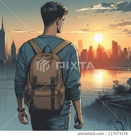 黃昏漫步城市 117073376