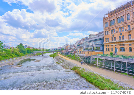Kyoto Kamogawa River bed 117074078
