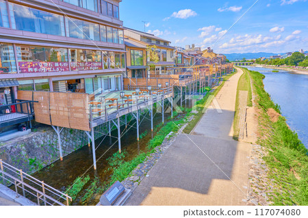 Kyoto Kamogawa River bed 117074080