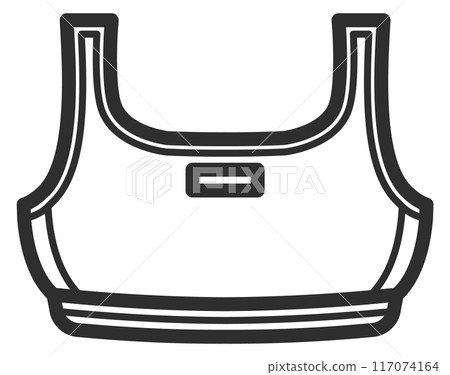 Sport bra linear icon. Female underwear symbol 117074164