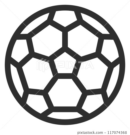 Soccer ball line icon. Football game logo Soccer ball line icon. Football game logo 117074368