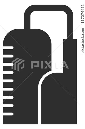 Chemical plant black icon. Industrial production symbol Chemical plant black icon. Industrial production symbol 117074411