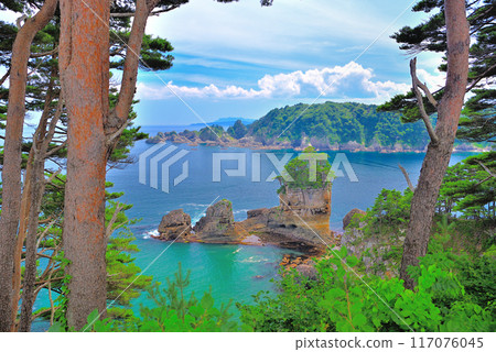 Tohoku, Sannoiwa, Sannoiwa overlooked from the Sannoiwa Observatory, Miyako City, Iwate Prefecture (4) Tohoku, Sannoiwa, Sannoiwa overlooked from the Sannoiwa Observatory, Miyako City, Iwate Prefecture (4) 117076045