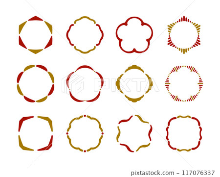 手寫時尚日式框架向量素材集 手寫時尚日式框架向量素材集 117076337