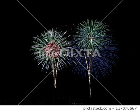 2024 Dragon Fireworks Festival as seen from the JR Aioi Station Shinkansen platform 117076667