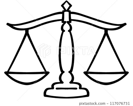 Simple illustration material of a balance Simple illustration material of a balance 117076731