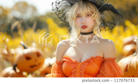服裝萬聖節的女人 117076733