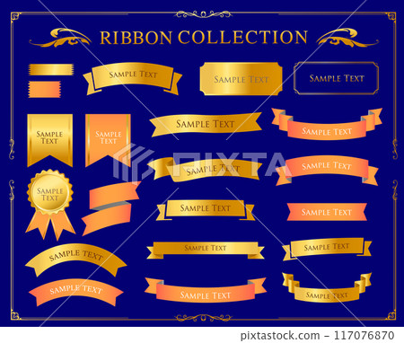 Elegant ribbon illustration collection 117076870
