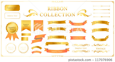 優雅絲帶插畫合輯 117076906