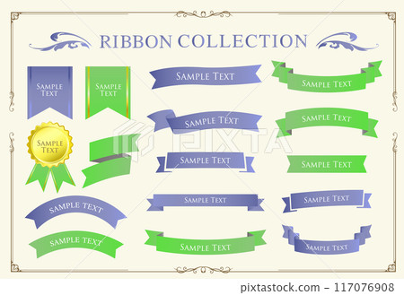 優雅絲帶插畫合輯 117076908