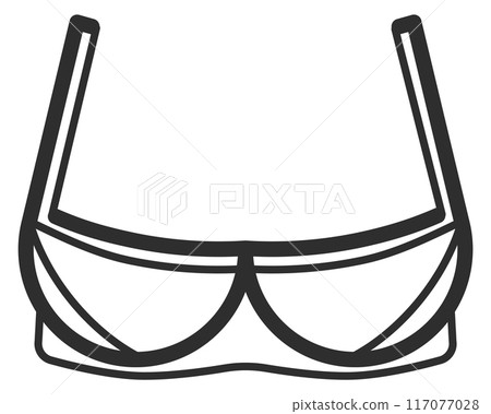 Balcony bra line icon. Female lingerie symbol 117077028