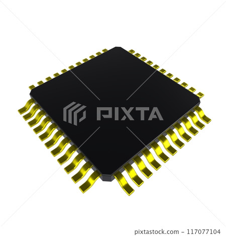 Computer Chip isolated on white background 117077104