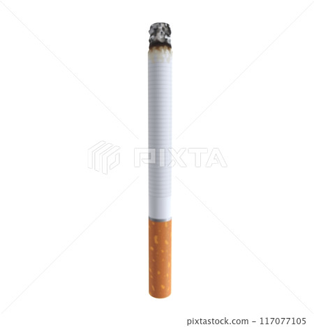 A cigarette is lit and smoking A cigarette is lit and smoking 117077105