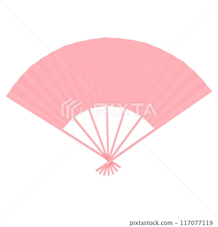 A pink fan with white trim 117077119