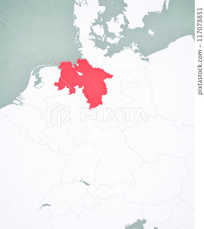 Map of Germany - Lower Saxony 117078851