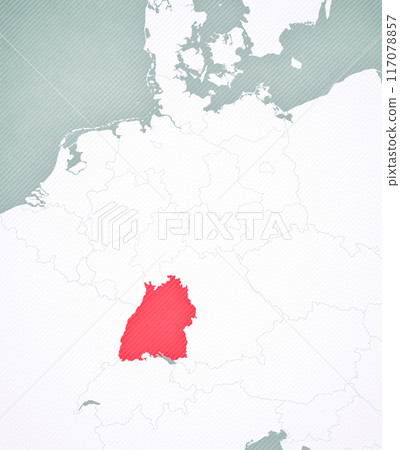 Map of Germany - Baden-Wurttemberg 117078857