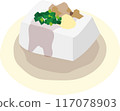 Cold tofu_food_illustration cut 117078903