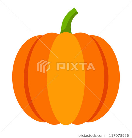 pumpkin vegetable for cooking meals. A bright element isolated on white for design. pumpkin vegetable for cooking meals. A bright element isolated on white for design. 117078956