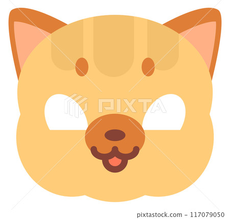 Cat mask for kid party. Carnival fun face Cat mask for kid party. Carnival fun face 117079050