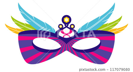 Festival party eye accessory. Venetian opera mask 117079080