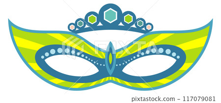 Carnival mask for mardi gra party. Festival icon 117079081