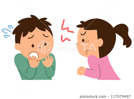 Girl glaring at friend 117079487