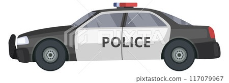 Patrol car side view. Police transport icon Patrol car side view. Police transport icon 117079967