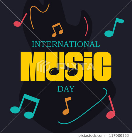International Music Day colorful background design template 117080363
