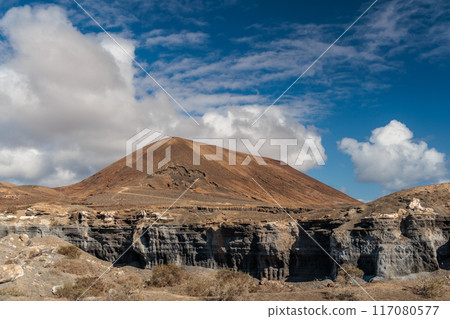 Stratified City natural attraction on the island of Lanzarote, Canary Islands 117080577