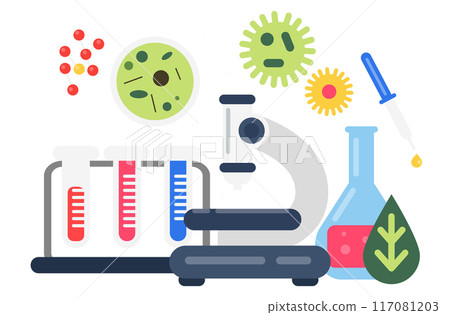 Medical laboratory concept. Biology science. Pharmaceutical research 117081203