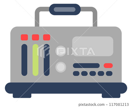 Physical measurement instrument. Power force meter icon Physical measurement instrument. Power force meter icon 117081213