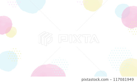 手繪圓點圖案向量水彩框架 手繪圓點圖案向量水彩框架 117081949
