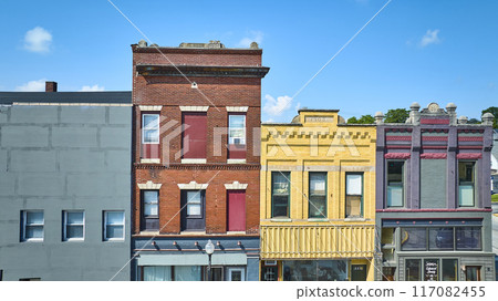 Historic Main Street Buildings Aerial Fly Through 117082455